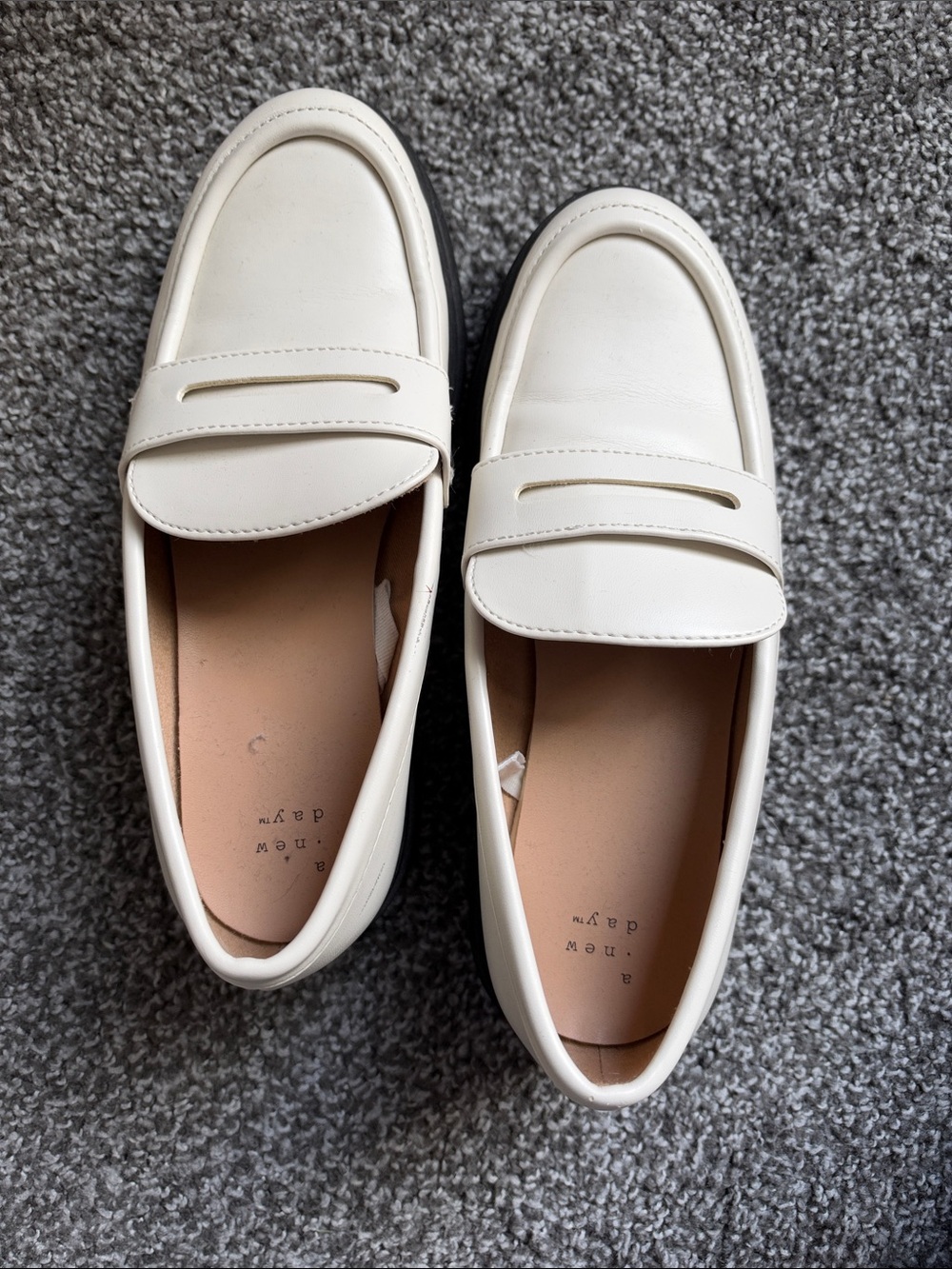 Classic Women's White Leather Loafers